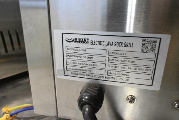 Grace GR-ELG Stainless Steel Commercial Countertop Electric Powered Lava Rock Charbroiler Grill. 220 Volts. - Image 3 of 4