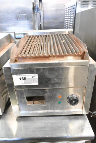 Grace GR-ELG Stainless Steel Commercial Countertop Electric Powered Lava Rock Charbroiler Grill. 220 Volts.