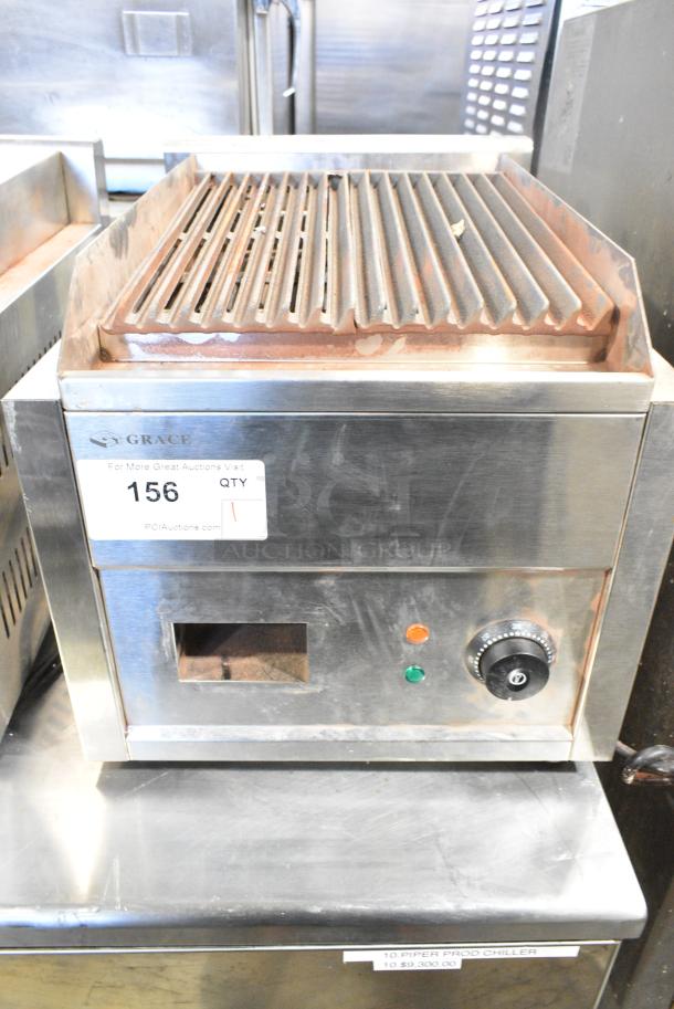 Grace GR-ELG Stainless Steel Commercial Countertop Electric Powered Lava Rock Charbroiler Grill. 220 Volts. - Image 2 of 5