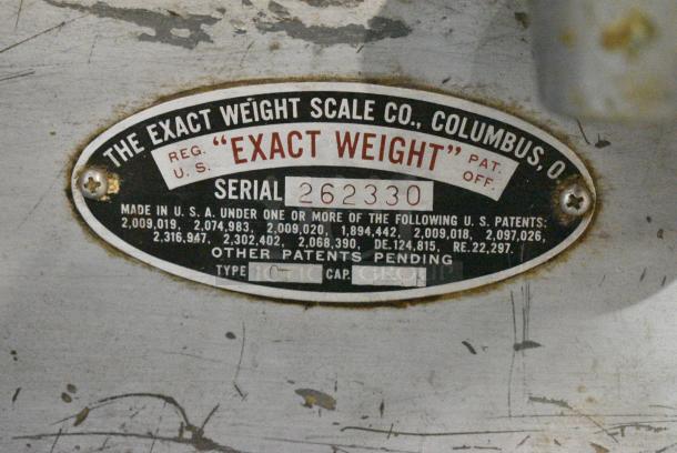 Exact Weight Metal Countertop Scale. - Image 2 of 3