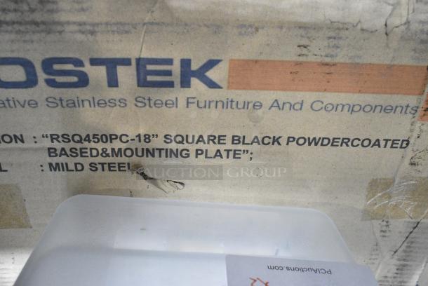 BRAND NEW IN BOX! Rostek RSQ450PC-18 Square Black Powder Coated Base and Mounting Plate. - Image 2 of 2
