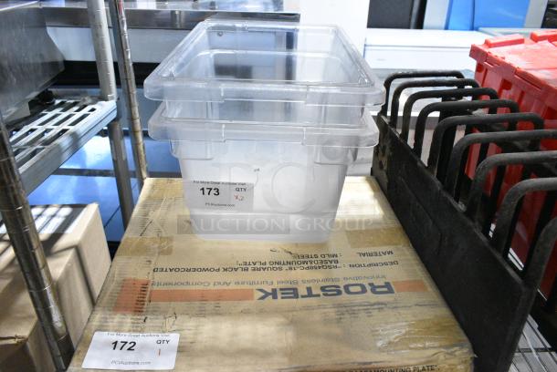 ALL ONE MONEY! Lot of 2 Clear Poly Bins - Image 1 of 2