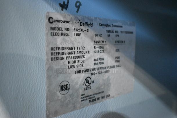 Delfield 6125XL-S Stainless Steel Commercial Single Door Reach In Freezer w/ Racks on Commercial Casters. 115 Volts, 1 Phase. Tested and Working! - Image 3 of 6