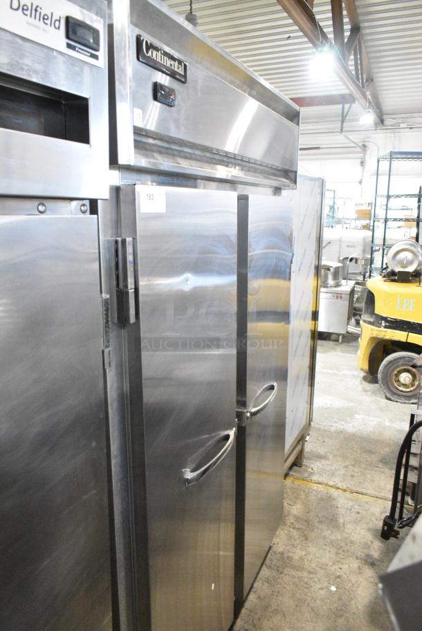 Continental 2F Stainless Steel Commercial 2 Door Reach In Freezer. 115 Volts, 1 Phase. Cannot Test Due To Cut Power Cord - Image 2 of 6