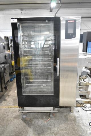 BRAND NEW SCRATCH AND DENT! 2021 Blodgett BCT 202 Stainless Steel Commercial Natural Gas Powered Roll In Rack Full Size Combi Convection Oven w/ Rack and Touchscreen Control. 191,000 BTU.