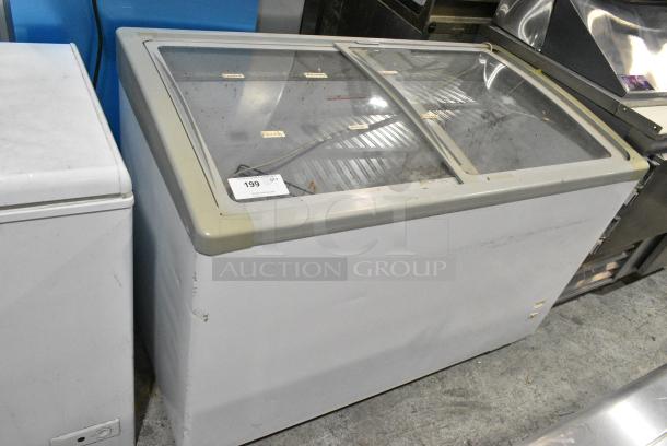 XS366Y Metal Chest Freezer Merchandiser. 115 Volts, 1 Phase. Tested and Working! - Image 1 of 4