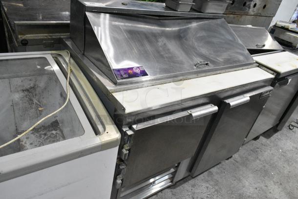 Leader LM48 S/C Stainless Steel Commercial Sandwich Salad Prep Table Bain Marie Mega Top. 115 Volts, 1 Phase. Cannot Test Due To Cut Power Cord - Image 1 of 7