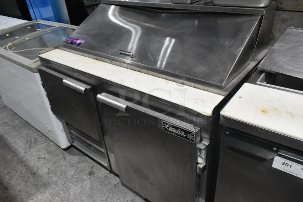 Leader LM48 S/C Stainless Steel Commercial Sandwich Salad Prep Table Bain Marie Mega Top. 115 Volts, 1 Phase. Cannot Test Due To Cut Power Cord - Image 2 of 7