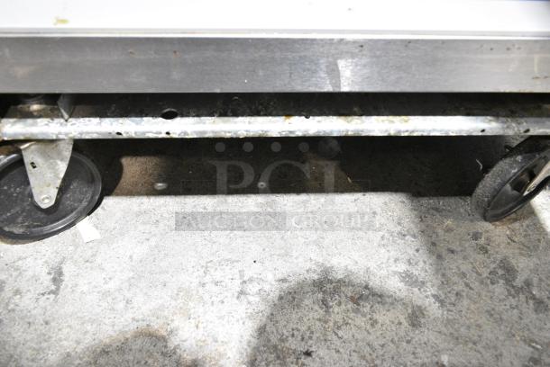 Beverag Air SPE27 Stainless Steel Commercial Sandwich Salad Prep Table Bain Marie Mega Top on Commercial Casters. 115 Volts, 1 Phase. Tested and Working! - Image 5 of 6