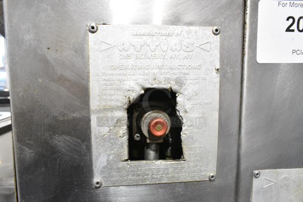 2 Attias Stainless Steel Commercial Natural Gas Powered Single Deck Pizza Ovens. 2 Times Your Bid! - Image 6 of 8