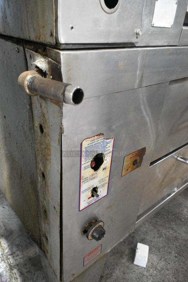 2 Attias Stainless Steel Commercial Natural Gas Powered Single Deck Pizza Ovens. 2 Times Your Bid! - Image 7 of 8