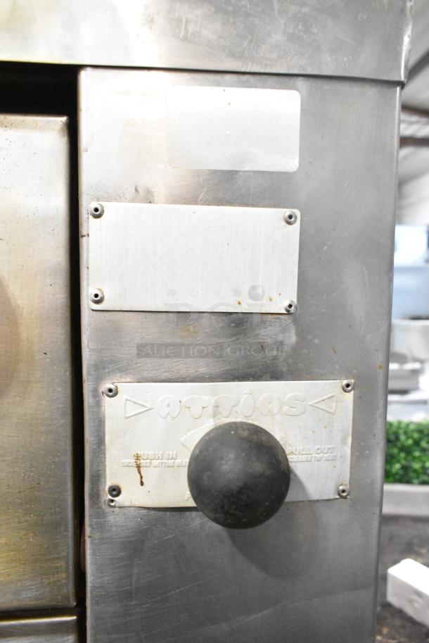 2 Attias Stainless Steel Commercial Natural Gas Powered Single Deck Pizza Ovens. 2 Times Your Bid! - Image 8 of 8