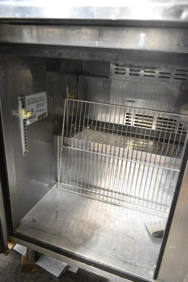 Turbo Air TWR-48SD Stainless Steel Commercial 2 Door Work Top Cooler w/ Stone Countertop. 115 Volts, 1 Phase. Tested and Working! - Image 2 of 5