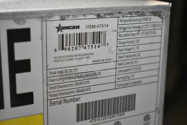 Omcan RS-CN-0390 47514 Metal Commercial Floor Style Open Grab N Go Merchandiser w/ Shelves. 110 Volts, 1 Phase. Tested and Working! - Image 4 of 6