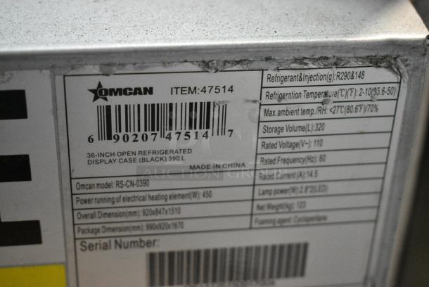 Omcan RS-CN-0390 47514 Metal Commercial Floor Style Open Grab N Go Merchandiser w/ Shelves. 110 Volts, 1 Phase. Tested and Working! - Image 5 of 6