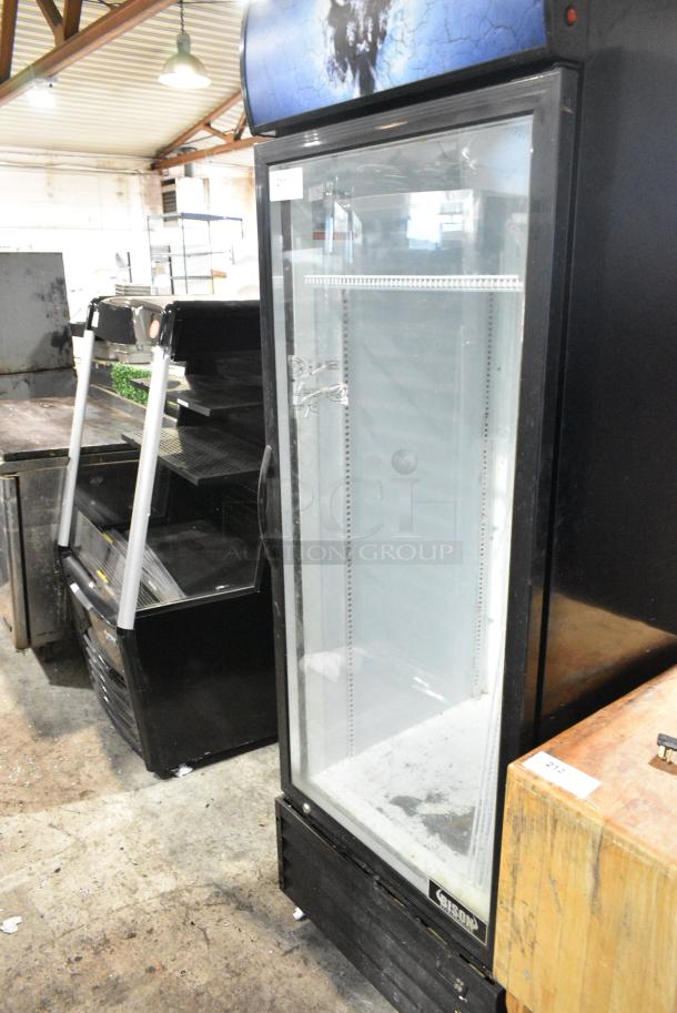 Bison BGM-21 Metal Commercial Single Door Reach In Cooler Merchandiser w/ Poly Coated Racks. 115 Volts, 1 Phase. Tested and Working! - Image 2 of 4
