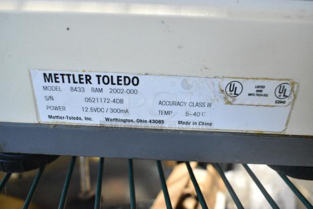 Mettler Toledo 8433 Metal Countertop Scale. Tested and Working! - Image 3 of 3