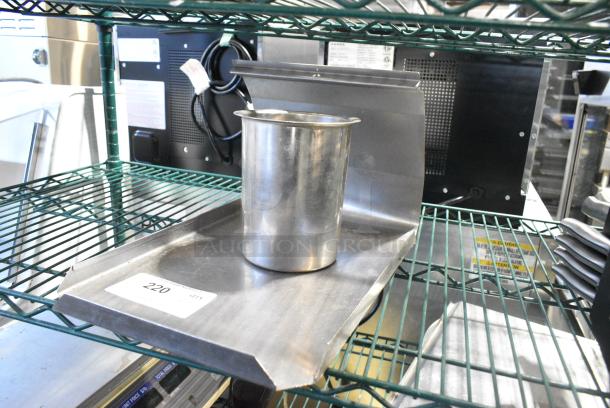 2 Metal Items Including Cylindrical Bin. 2 Times Your Bid! - Image 1 of 2