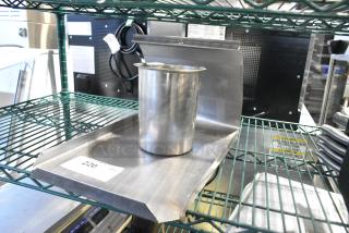 2 Metal Items Including Cylindrical Bin. 2 Times Your Bid!