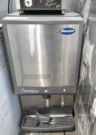 Follett Symphony Metal Commercial Countertop Ice Machine and Water Dispenser. 115 Volts, 1 Phase.