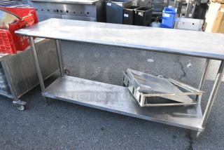Stainless Steel Table w/ Metal Under Shelf.
