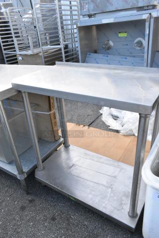 Stainless Steel Table w/ Metal Under Shelf.