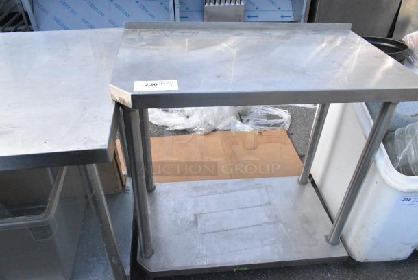 Stainless Steel Table w/ Metal Under Shelf. - Image 2 of 2