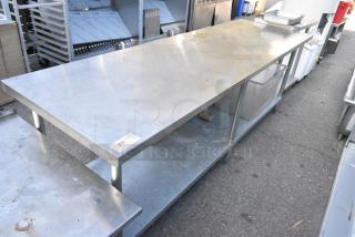 Stainless Steel Table w/ Metal Under Shelf.
