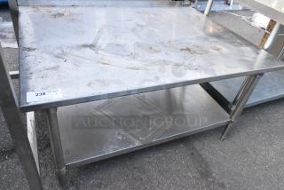 Stainless Steel Equipment Stand w/ Metal Under Shelf.