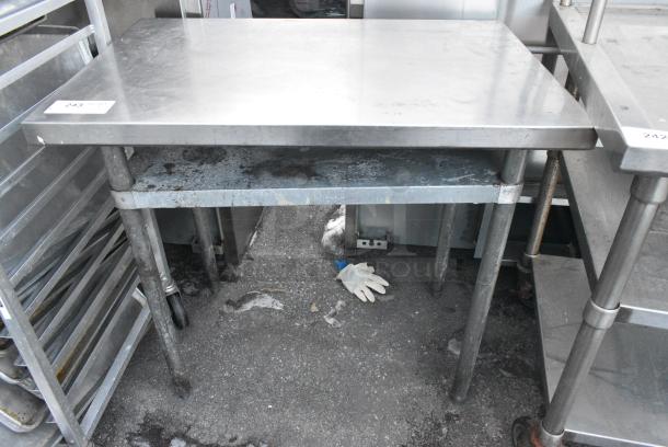 Stainless Steel Table w/ Metal Under Shelf. - Image 1 of 2