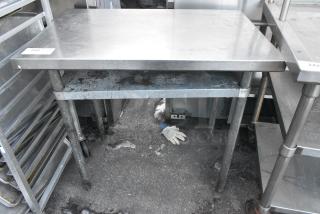 Stainless Steel Table w/ Metal Under Shelf.