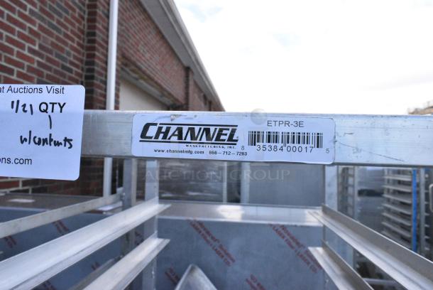 Metal Commercial Pan Transport Rack on Commercial Casters w/ Contents Including 29 Metal Baking Pans. - Image 3 of 3