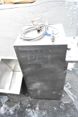 Stainless Steel Commercial Unit. Appears to be a Liquid Transfer, Possibly for Fryer Oil