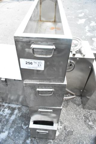 4 Stainless Steel Bin. 4 Times Your Bid!