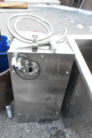 Stainless Steel Commercial Unit. Appears to be a Liquid Transfer, Possibly for Fryer Oil