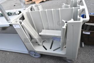 Poly Dish Cart on Commercial Casters.