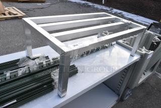 BRAND NEW SCRATCH AND DENT! Channel ADE2036 36" x 20" x 12" Heavy-Duty Tubular Style Aluminum Dunnage Rack - 2000 lb. Capacity