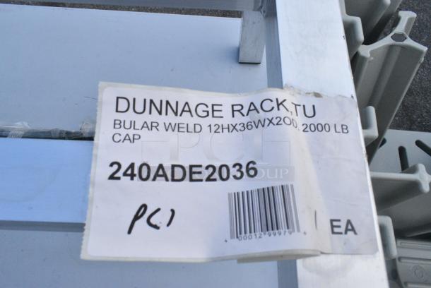 BRAND NEW SCRATCH AND DENT! Channel ADE2036 36" x 20" x 12" Heavy-Duty Tubular Style Aluminum Dunnage Rack - 2000 lb. Capacity - Image 2 of 3