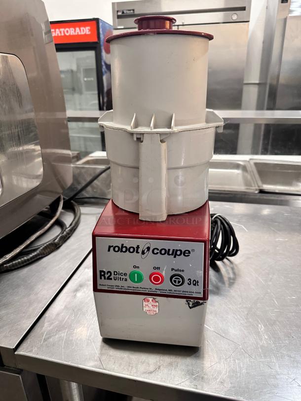 Nice Robot Coupe R2 DICE 1 Speed Cutter Mixer Food Processor w/ 3.17 qt Bowl, 120v Tested and Working! - Image 3 of 16