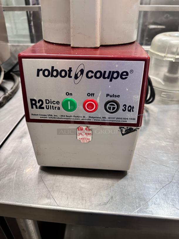 Nice Robot Coupe R2 DICE 1 Speed Cutter Mixer Food Processor w/ 3.17 qt Bowl, 120v Tested and Working! - Image 9 of 16