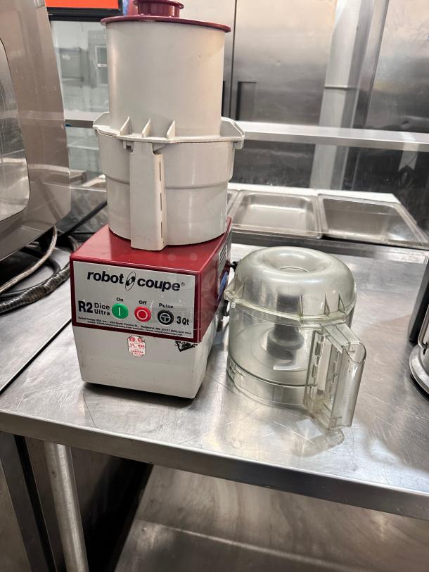 Nice Robot Coupe R2 DICE 1 Speed Cutter Mixer Food Processor w/ 3.17 qt Bowl, 120v Tested and Working! - Image 15 of 16