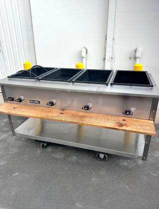Late Model Serve Well Commercial 4 Bay Electric Steam Table 220volt Tested and Working!