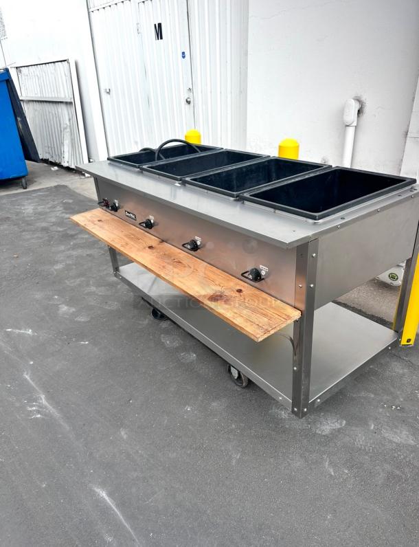 Late Model Serve Well Commercial 4 Bay Electric Steam Table 220volt Tested and Working! - Image 2 of 6