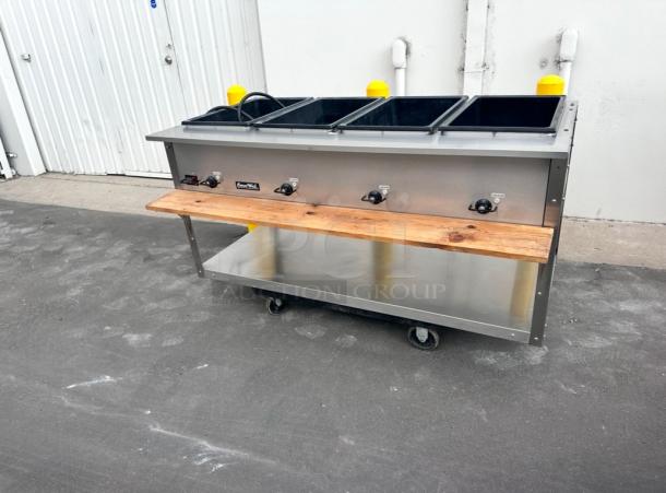 Late Model Serve Well Commercial 4 Bay Electric Steam Table 220volt Tested and Working! - Image 4 of 6