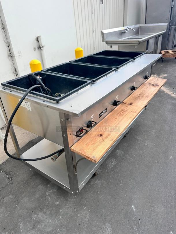 Late Model Serve Well Commercial 4 Bay Electric Steam Table 220volt Tested and Working! - Image 6 of 6