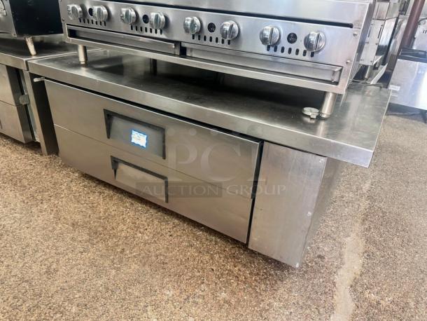 Excellent True TRCB-52 60" Chef Base w/ (2) Drawers - 115v Tested and Working! - Image 1 of 7