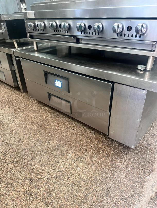 Excellent True TRCB-52 60" Chef Base w/ (2) Drawers - 115v Tested and Working! - Image 2 of 7