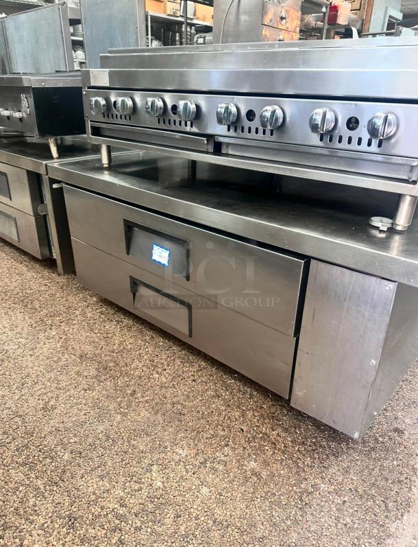 Excellent True TRCB-52 60" Chef Base w/ (2) Drawers - 115v Tested and Working! - Image 3 of 7