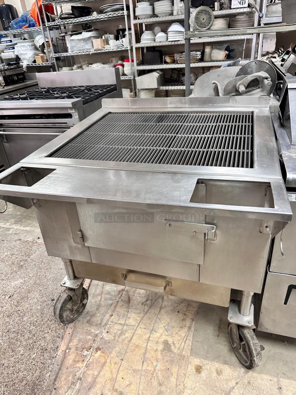 Outstanding Aztec St-36 36" Commercial Wood Burning Grill - Image 1 of 11