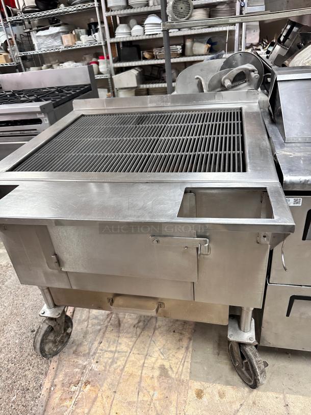 Outstanding Aztec St-36 36" Commercial Wood Burning Grill - Image 5 of 11